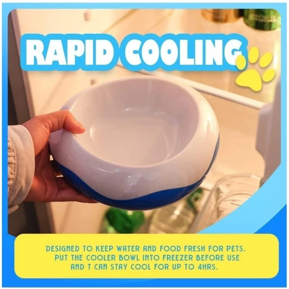 All For Paws Dog Bowl Chill Out Cooler Dish Medium 350 ML‎ for Pet Food or Water